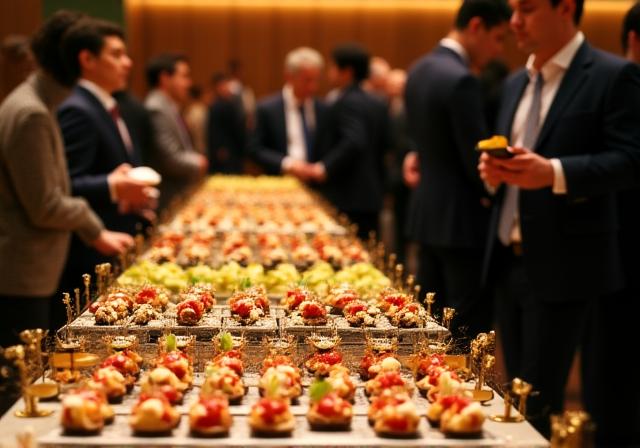 豪華な企業向けレセプションパーティーの様子