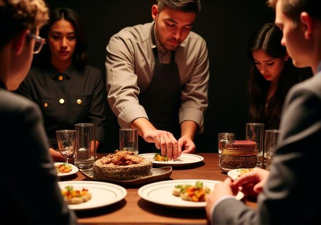 プライベート空間での高級フルコース